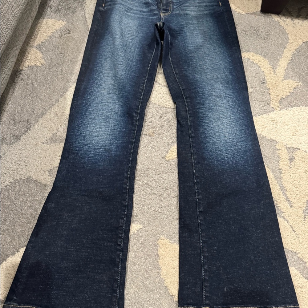BKE Dark Blue Flare Jeans 26x29.5 Parker high rise
